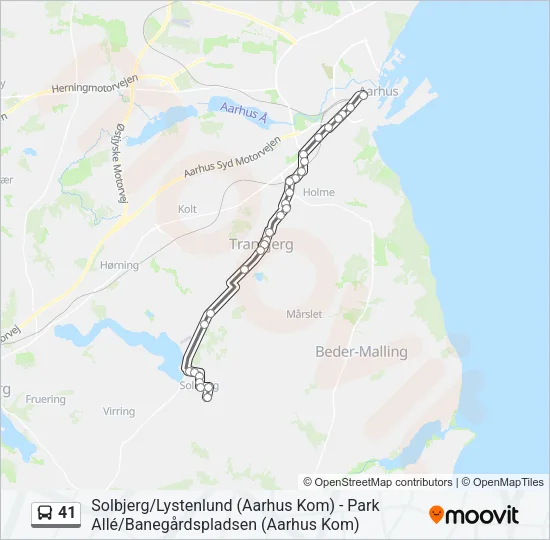 41 Bus Line Map