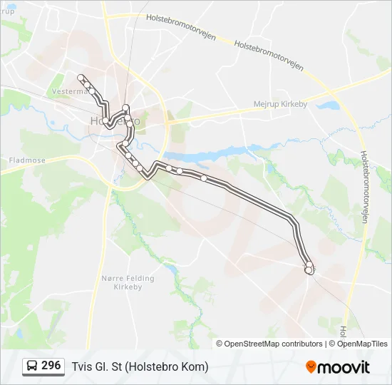 296 Bus Line Map