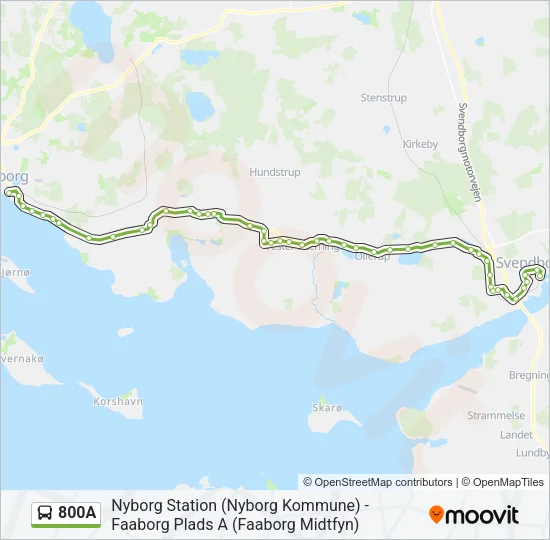 800A Bus Line Map