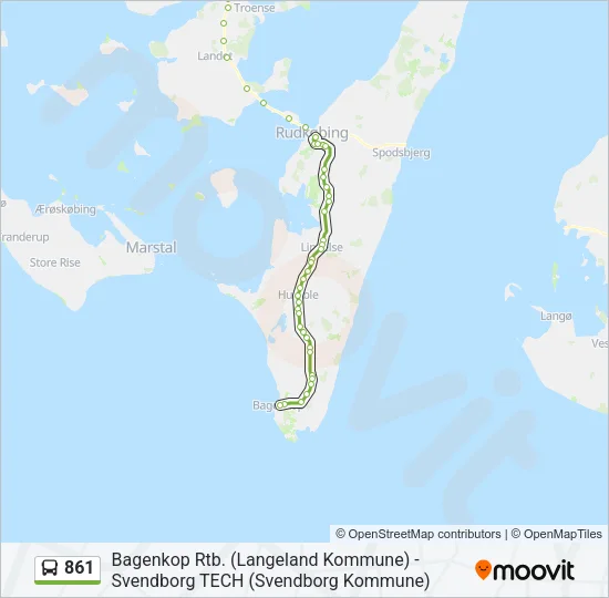 861 Bus Line Map