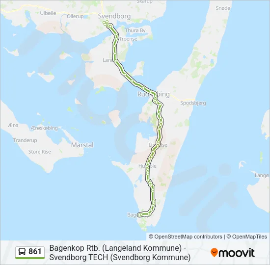 861 Bus Line Map
