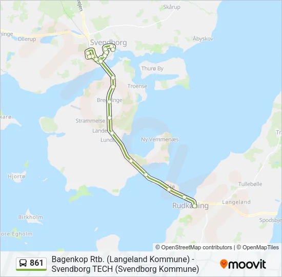 861 Bus Line Map