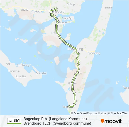 861 Bus Line Map