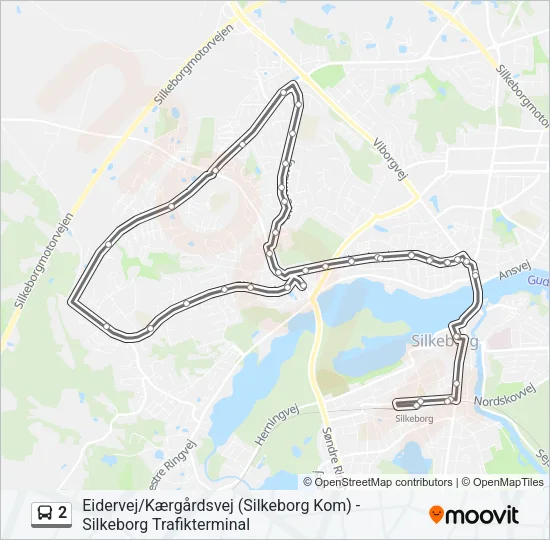 2 Bus Line Map