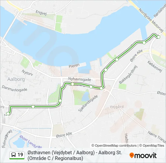 19 Bus Line Map