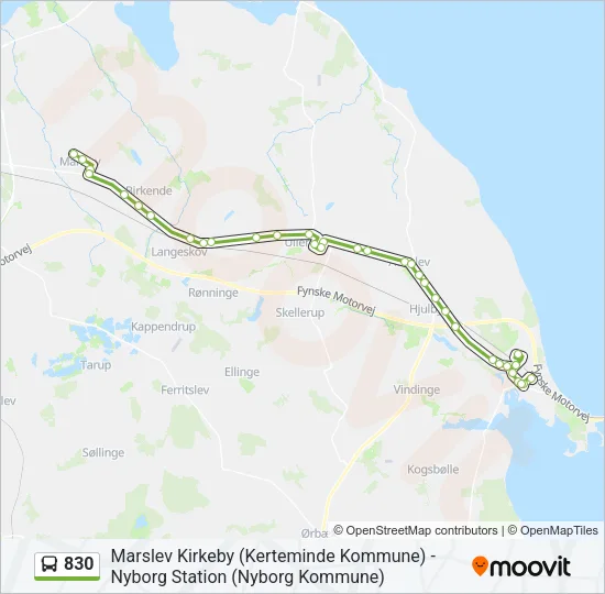 830 Bus Line Map