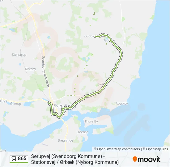 865 Bus Line Map