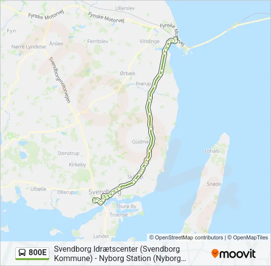 800E Bus Line Map