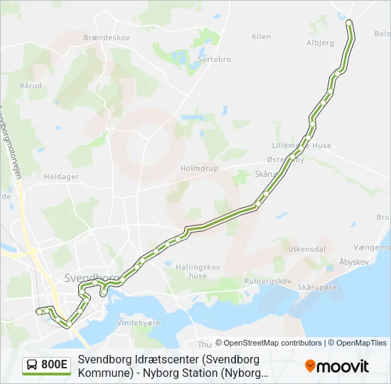 800E Bus Line Map