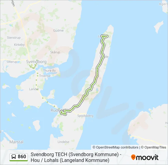 860 Bus Line Map