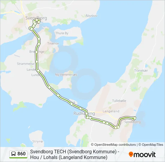 860 Bus Line Map