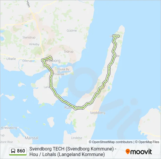 860 Bus Line Map