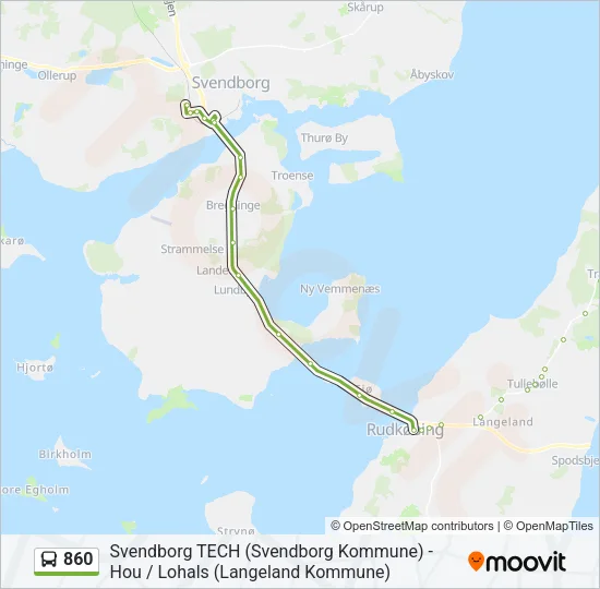 860 Bus Line Map