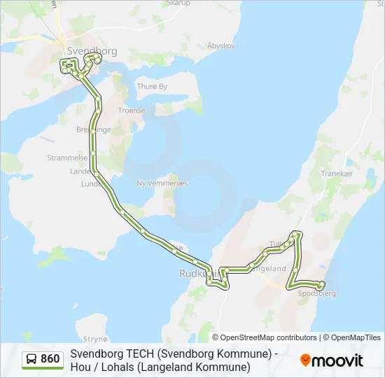 860 Bus Line Map