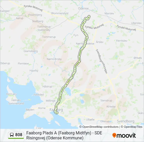 808 Bus Line Map