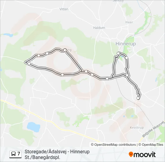 7 Bus Line Map