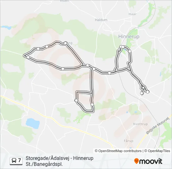 7 Bus Line Map