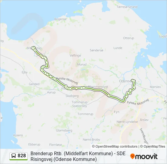 828 Bus Line Map