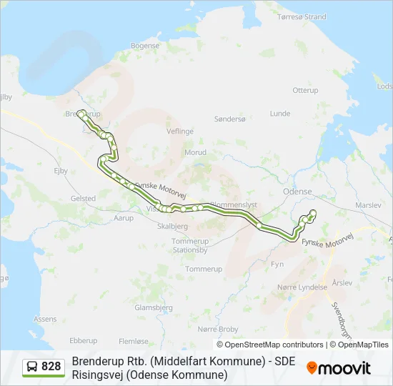 828 Bus Line Map