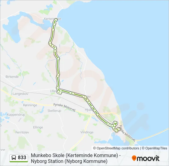 833 Bus Line Map