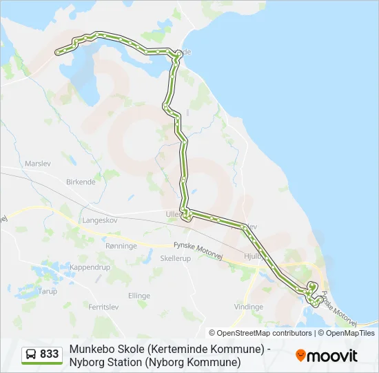 833 Bus Line Map