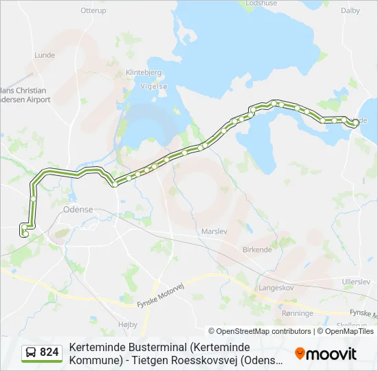 824 Bus Line Map