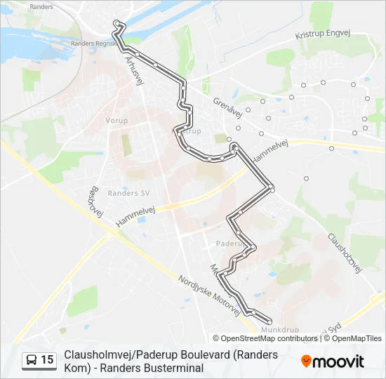 15 Bus Line Map