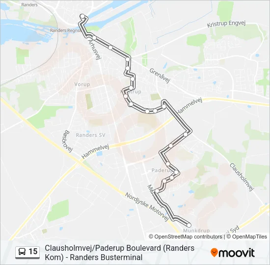 15 Bus Line Map