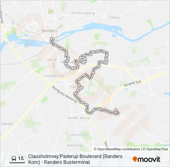 15 Bus Line Map