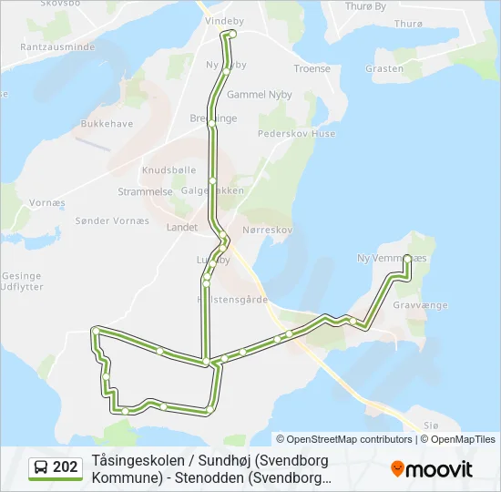 202 Bus Line Map