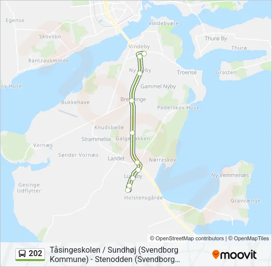 202 Bus Line Map