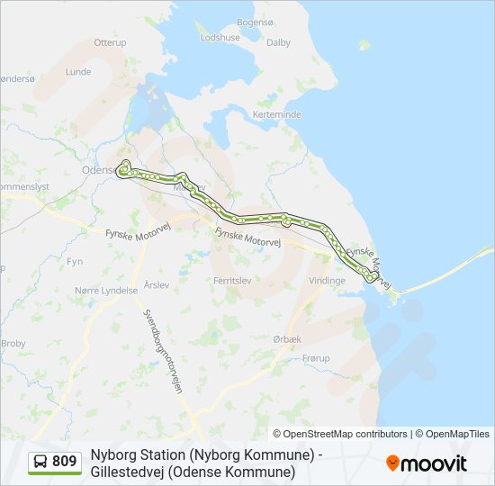 809 bus Line Map