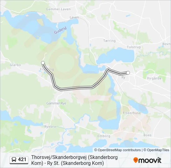 421 Bus Line Map