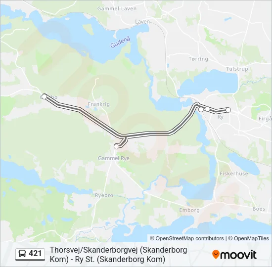 421 Bus Line Map