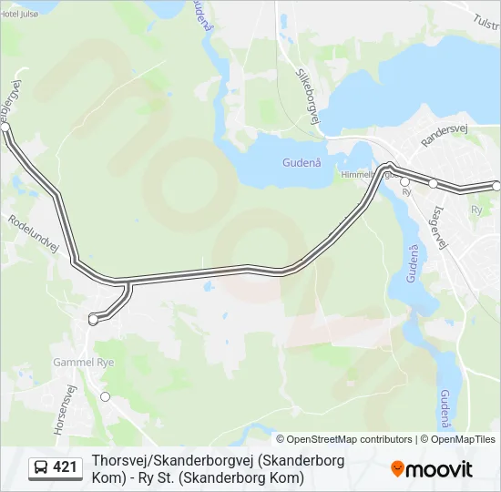 421 Bus Line Map