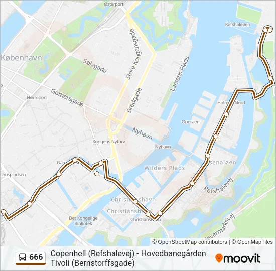 666 Bus Line Map