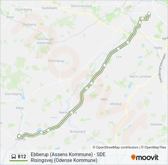 812 Bus Line Map