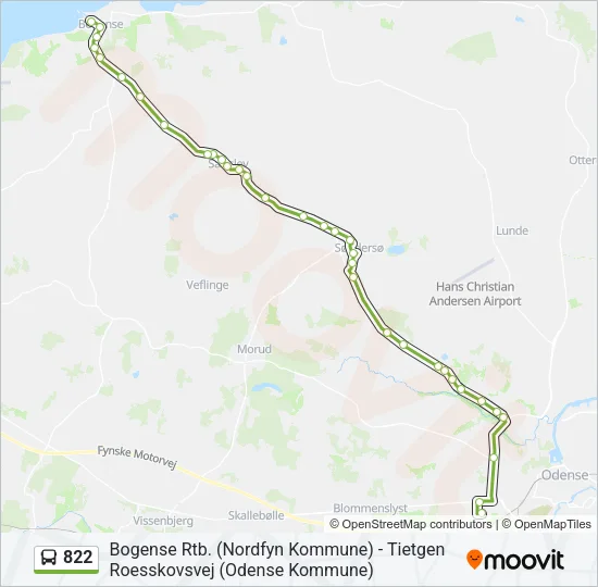 822 Bus Line Map