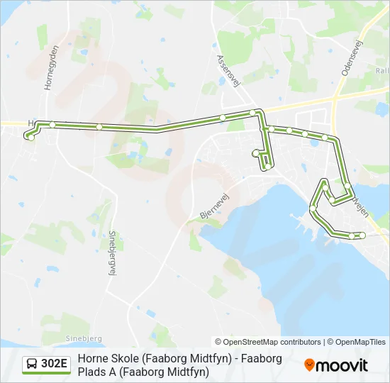 302E Bus Line Map