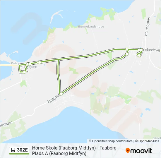 302E Bus Line Map
