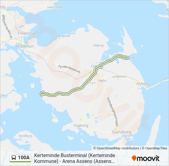 100A Bus Line Map
