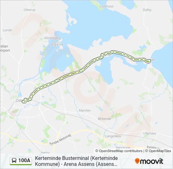 100A Bus Line Map