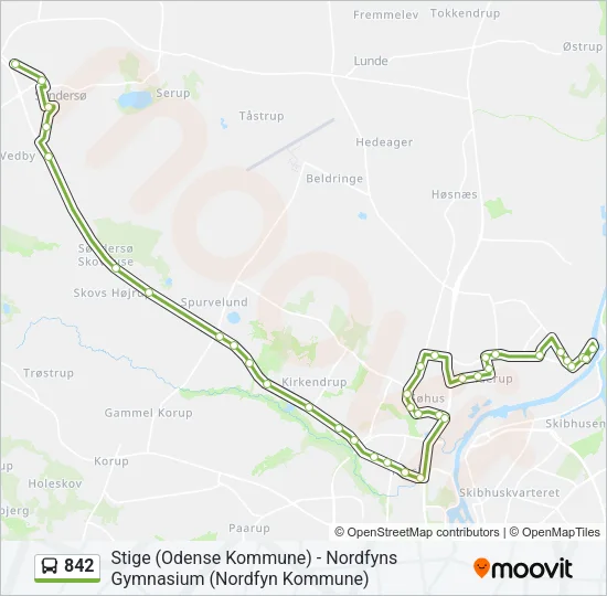 842 Bus Line Map