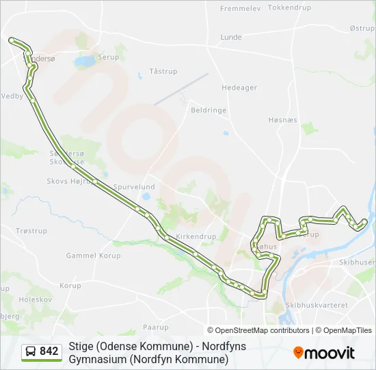 842 Bus Line Map