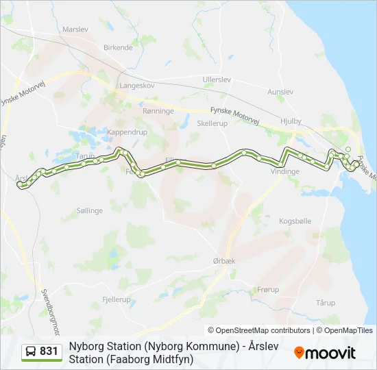 831 Bus Line Map