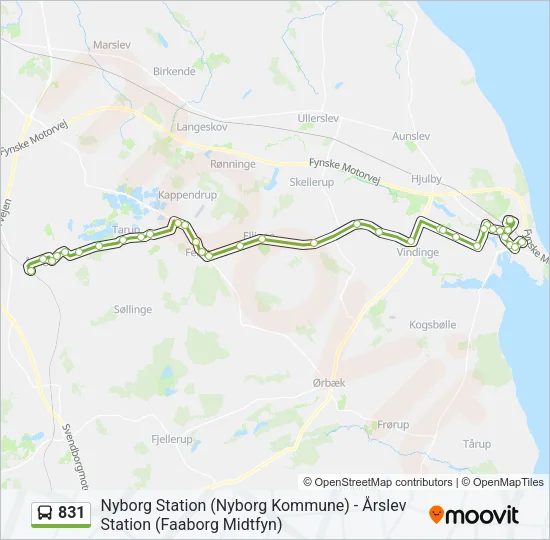 831 Bus Line Map