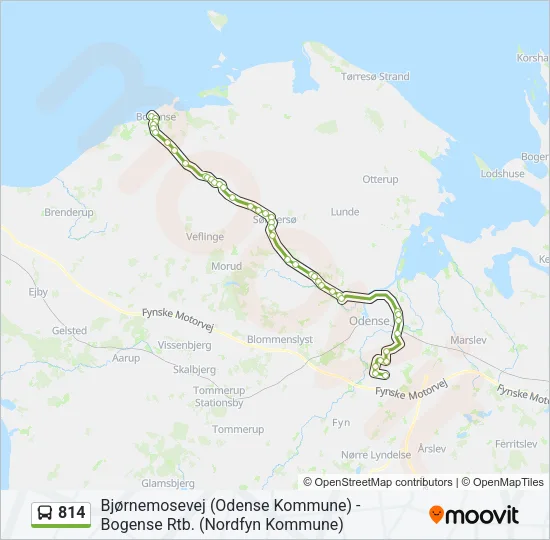 814 Bus Line Map