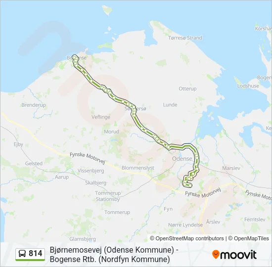 814 Bus Line Map