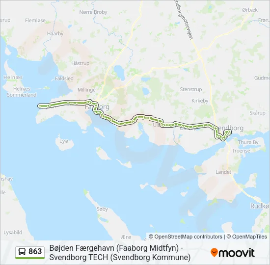 863 Bus Line Map