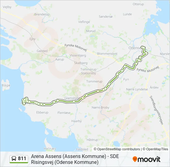 811 Bus Line Map